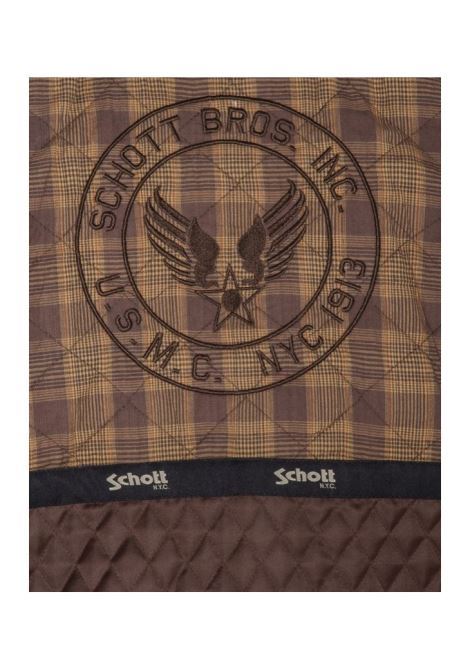 Giacca da pilota Schott N.Y.C. modello LC5331X in pelle di vacchetta vintage, per un look resistente e grintoso ispirato agli aviatori. SCHOTT N.Y.C | Giubbini | LC5331XBROWN